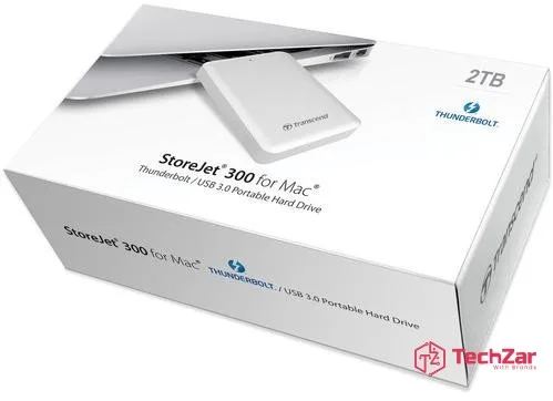 Transcend SJM300 2TB Thunderbolt Series USB 3.1 Gen 1 Silver Portable External HDD